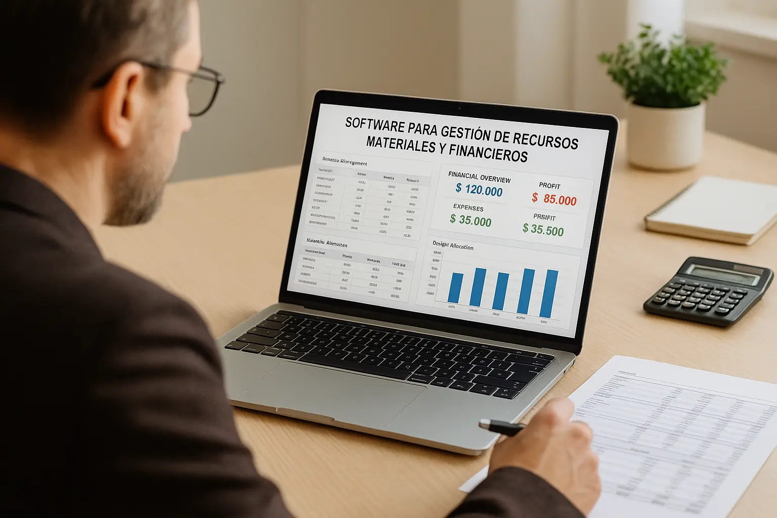software para gestión de recursos materiales y financieros