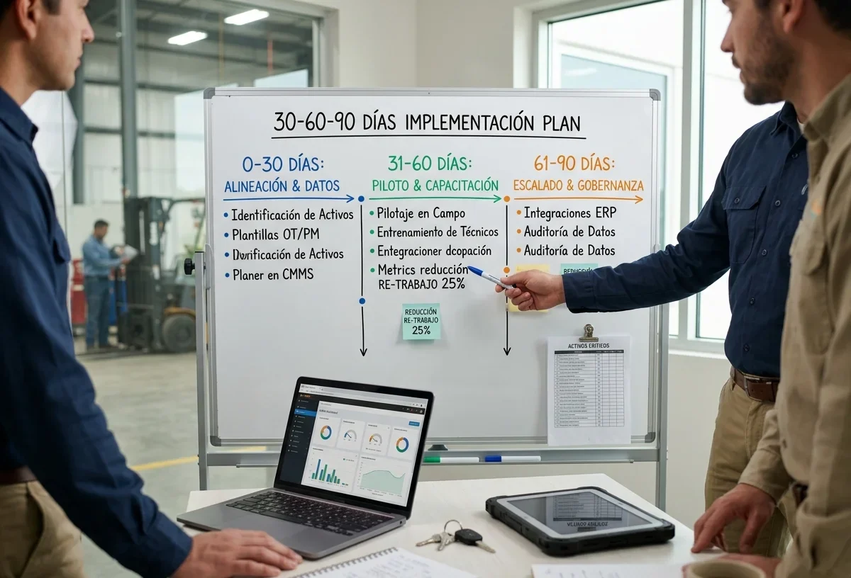 Solicita una demo de nuestro software para ejecutar tu Plan de implementación CMMS y optimizar el mantenimiento industrial de tus activos hoy mismo.